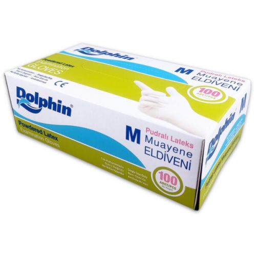 
Dolphin Pudralı Lateks Eldiven Medium 20 Paket