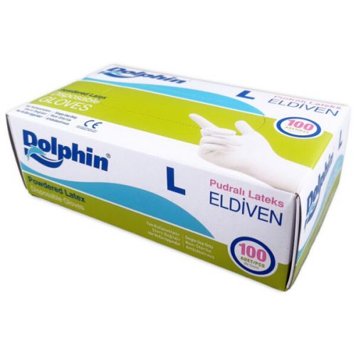 
Dolphin Pudralı Lateks Eldiven Large 20 Paket