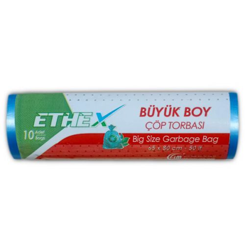 
ETHEX Büyük Boy Çöp Poşeti 50 Paket 65 x 80 Cm Mavi